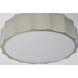 Canada 3 Light 16 inch Shiny Nickel Flush Mount Ceiling Light